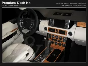 Land Rover Range Rover 2007-2009 Full Set, Automatic Gear Interior BD Dash Trim Kit