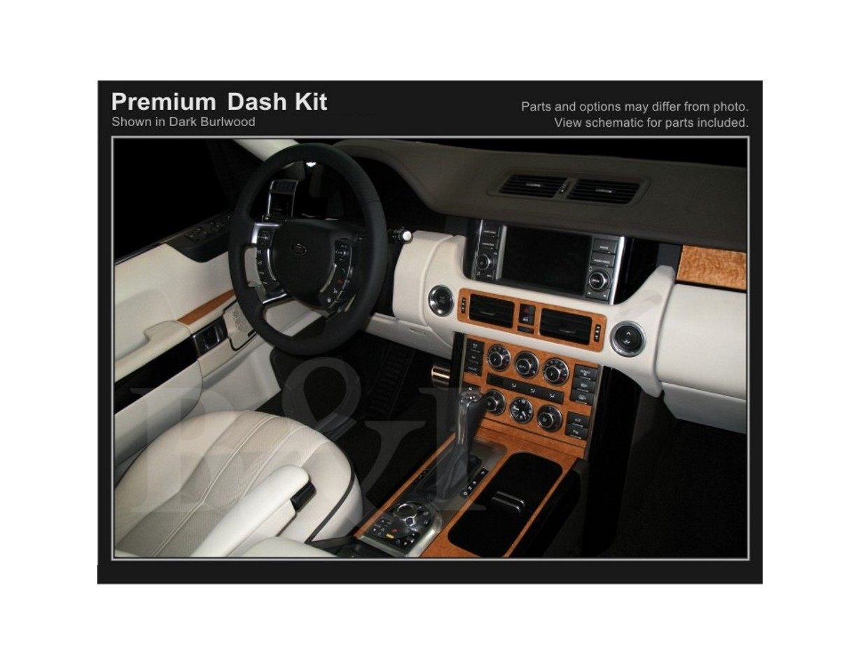 Land Rover Range Rover 2007-2009 Voll Satz, Automatic Gear BD innenausstattung armaturendekor cockpit dekor - 1- Cockpit Dekor I