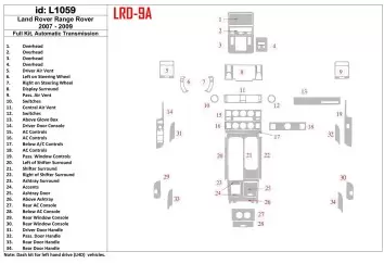 Land Rover Range Rover 2007-2009 Full Set, Automatic Gear Cruscotto BD Rivestimenti interni