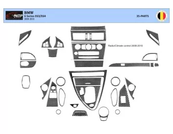 BMW 6-Series E 63 2008-2010 Kit la décoration du tableau de bord 34-Pièce - 1 - habillage decor de tableau de bord BMW 6-Series E 63 2008-2010 Kit la décoration du tableau de bord 34-Pièce - 1 - habillage decor de tableau de bord