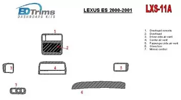 Lexus ES 2000-2001 Full Set, OEM Compliance Interior BD Dash Trim Kit