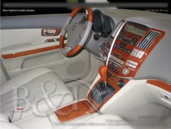 Lexus RX 400H 2006-UP Full Set, Automatic Gear, With Navigation Interior BD Dash Trim Kit