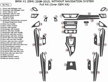 BMW X1 E84 2009–2015 Mittelkonsole Armaturendekor Cockpit Dekor 36-Teilige - 1