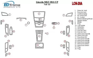 Lincoln MKT 2013-UP Voll Satz BD innenausstattung armaturendekor cockpit dekor