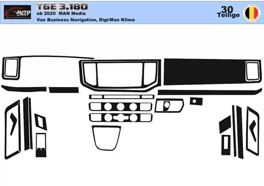 MAN TGE 2021 Kit Rivestimento Cruscotto all'interno del veicolo Cruscotti personalizzati 29-Decori