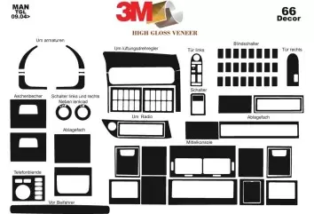MAN TGL 09.2004 3D Inleg dashboard Interieurset aansluitend en pasgemaakt op he 66 -Teile