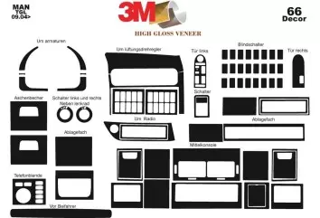 MAN TGL 2004 Kit la décoration du tableau de bord 66-Pièce - 1 - habillage decor de tableau de bord 2