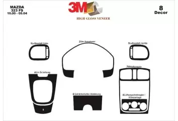 Mazda 323 01.1996 3D Inleg dashboard Interieurset aansluitend en pasgemaakt op he 8 -Teile