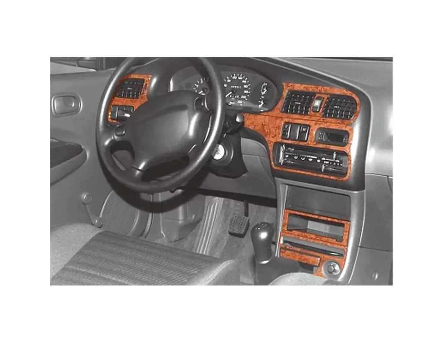Mazda 323 S 01.1994 3M 3D Interior Dashboard Trim Kit Dash Trim Dekor 10-Parts