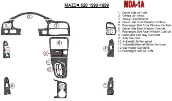 Mazda 626 1998-1999 Full Set Interior BD Dash Trim Kit