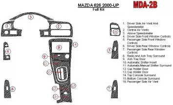 Mazda 626 2000-UP Full Set Interior BD Dash Trim Kit