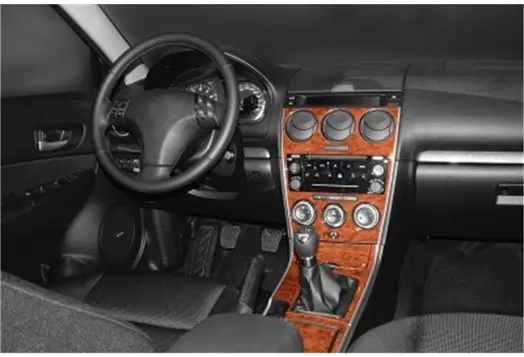 Mazda Mazda 6 06.04-12.07 3M 3D Interior Dashboard Trim Kit Dash Trim Dekor 34-Parts