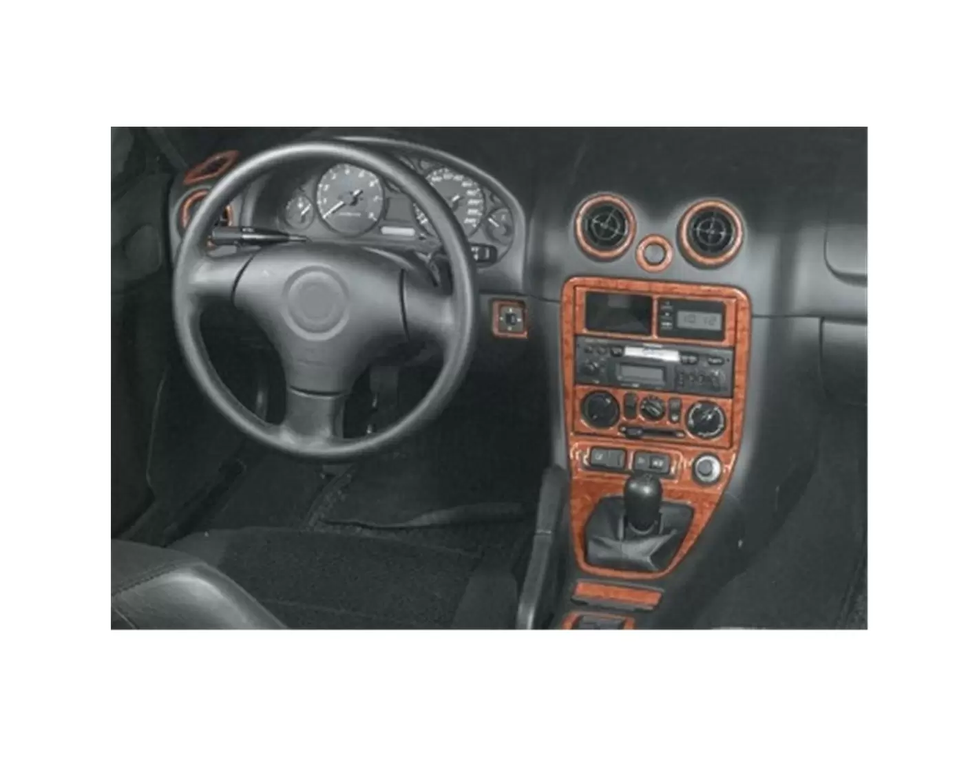 Mazda MX 5 12.00-12.05 3M 3D Interior Dashboard Trim Kit Dash Trim Dekor 14-Parts