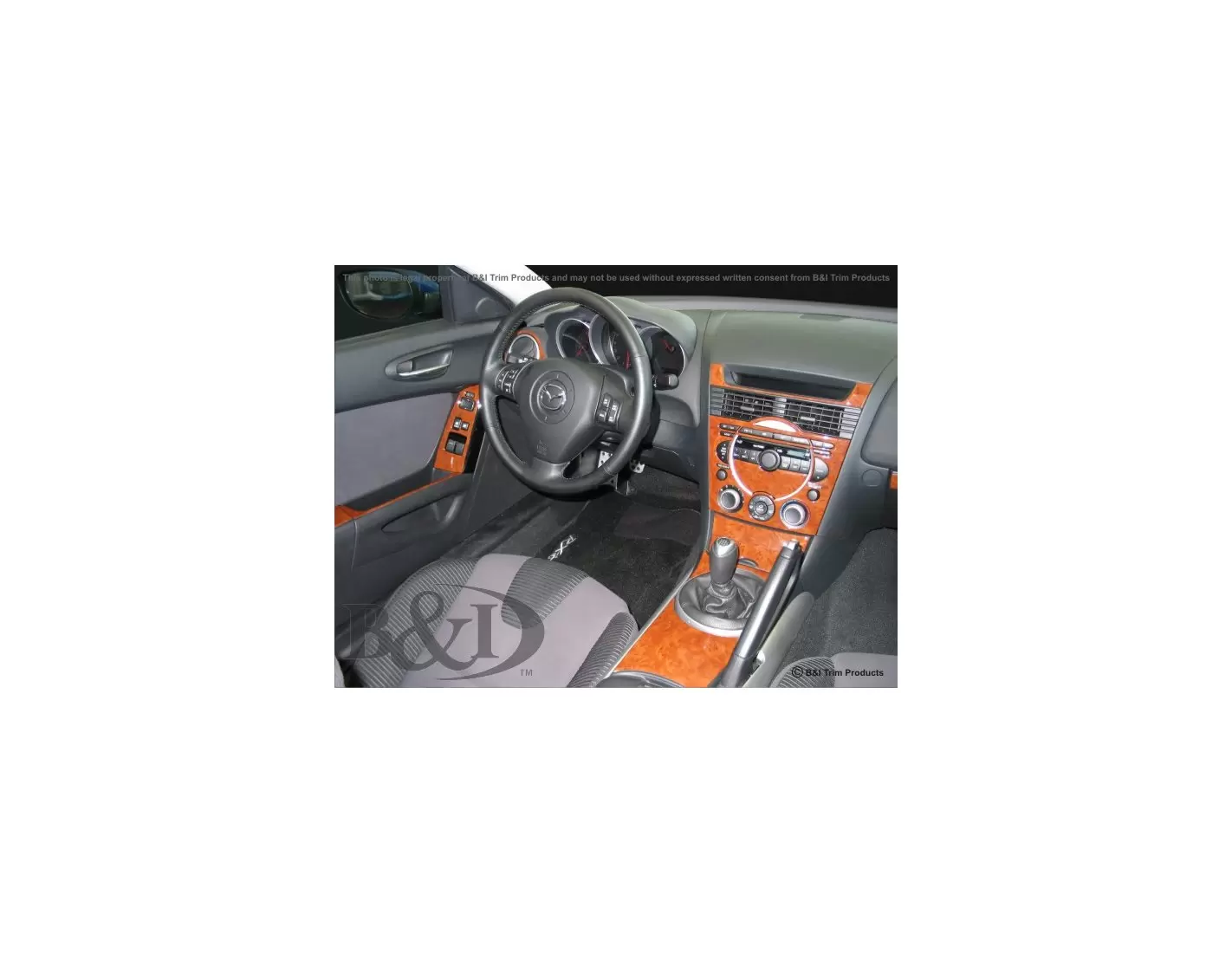 Mazda RX-8 2003-2007 Full Set, With NAVI system Interior BD Dash Trim Kit
