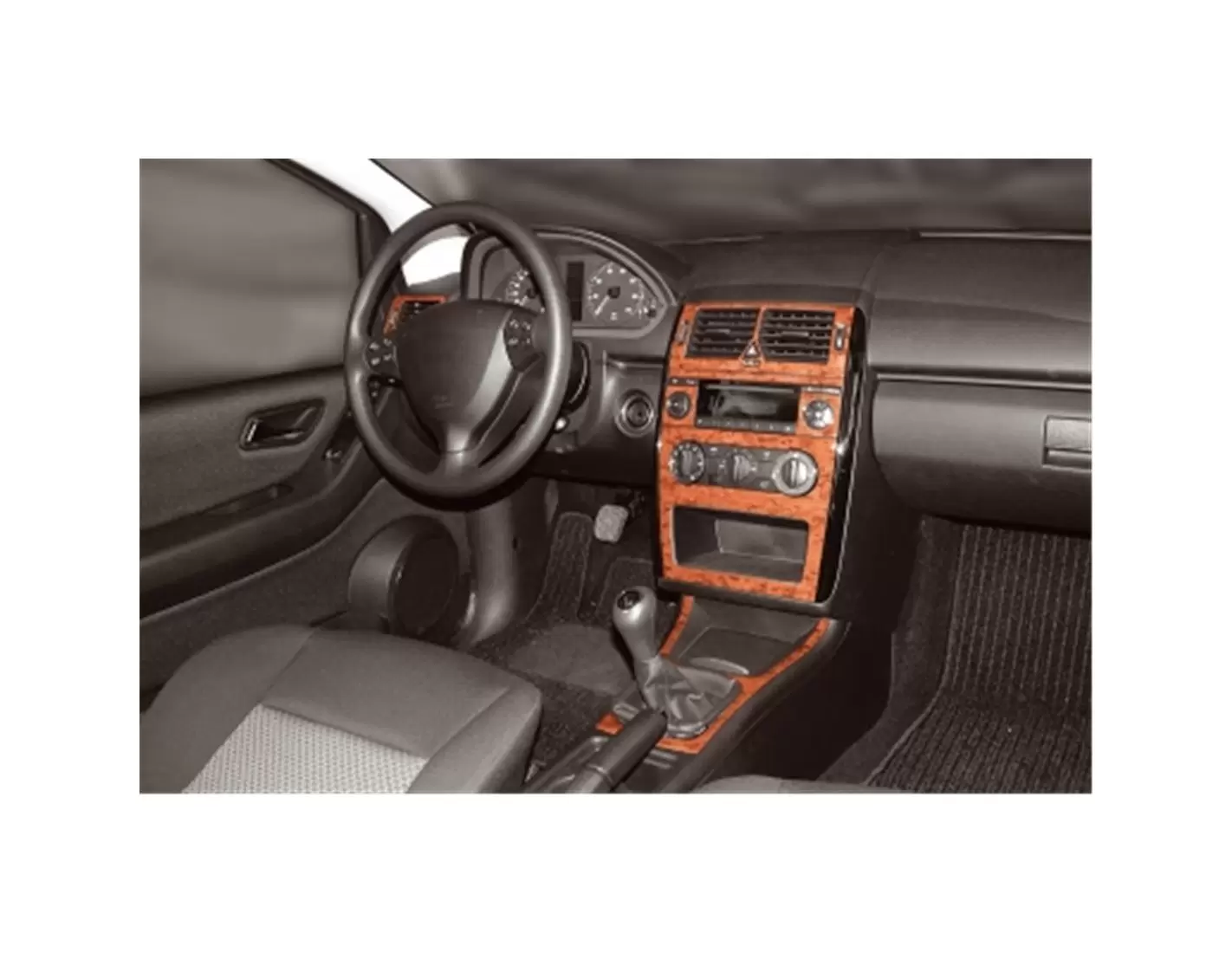 MercedesA-Class W169 B-Class W245 07.2004 3D Inleg dashboard Interieurset aansluitend en pasgemaakt op he 10 -Teile