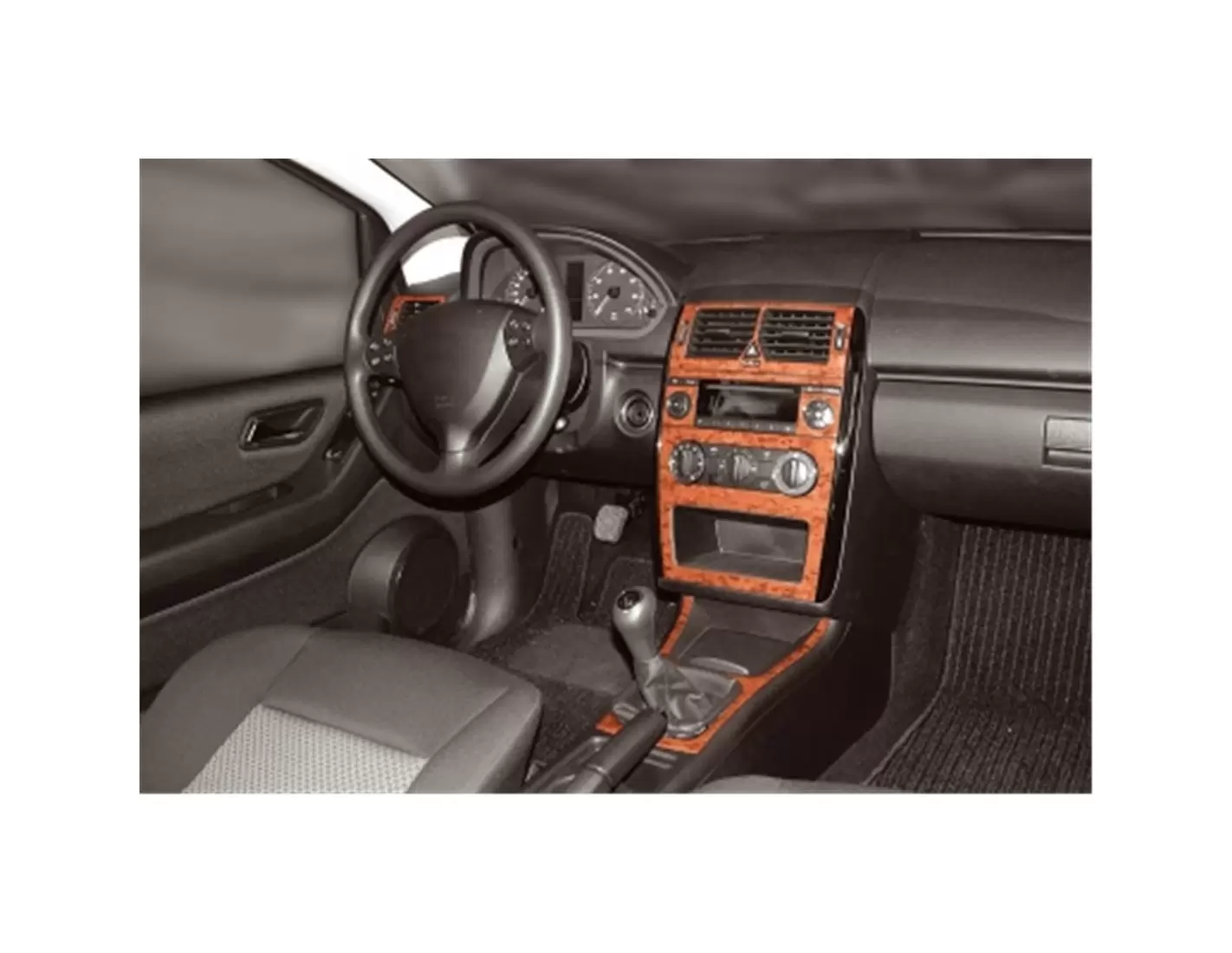 Mercedes A-Class W169 B-Class W245 07.2004 3M 3D Interior Dashboard Trim Kit Dash Trim Dekor 11-Parts