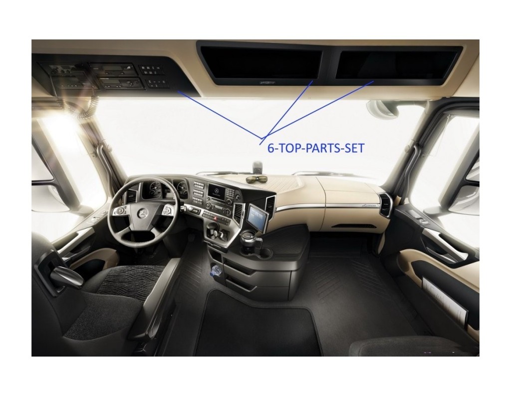 Mercedes Actros Antos 09.2011 3M 3D Interior Dashboard Trim Kit Dash Trim Dekor 6-Parts