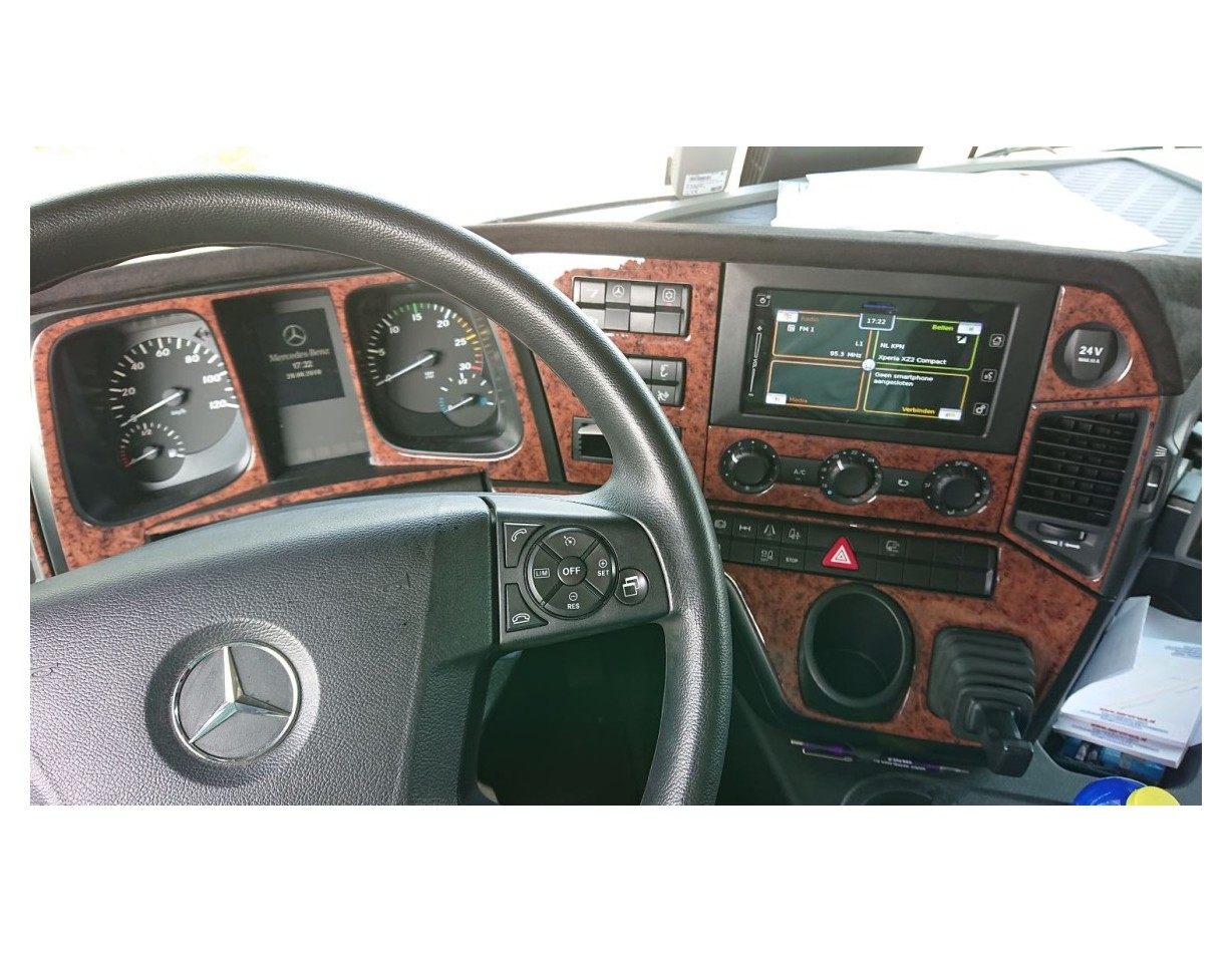 Mercedes Actros Antos 2016 Mittelkonsole Armaturendekor Cockpit Dekor 24-Teilige - 1- Cockpit Dekor Innenraum