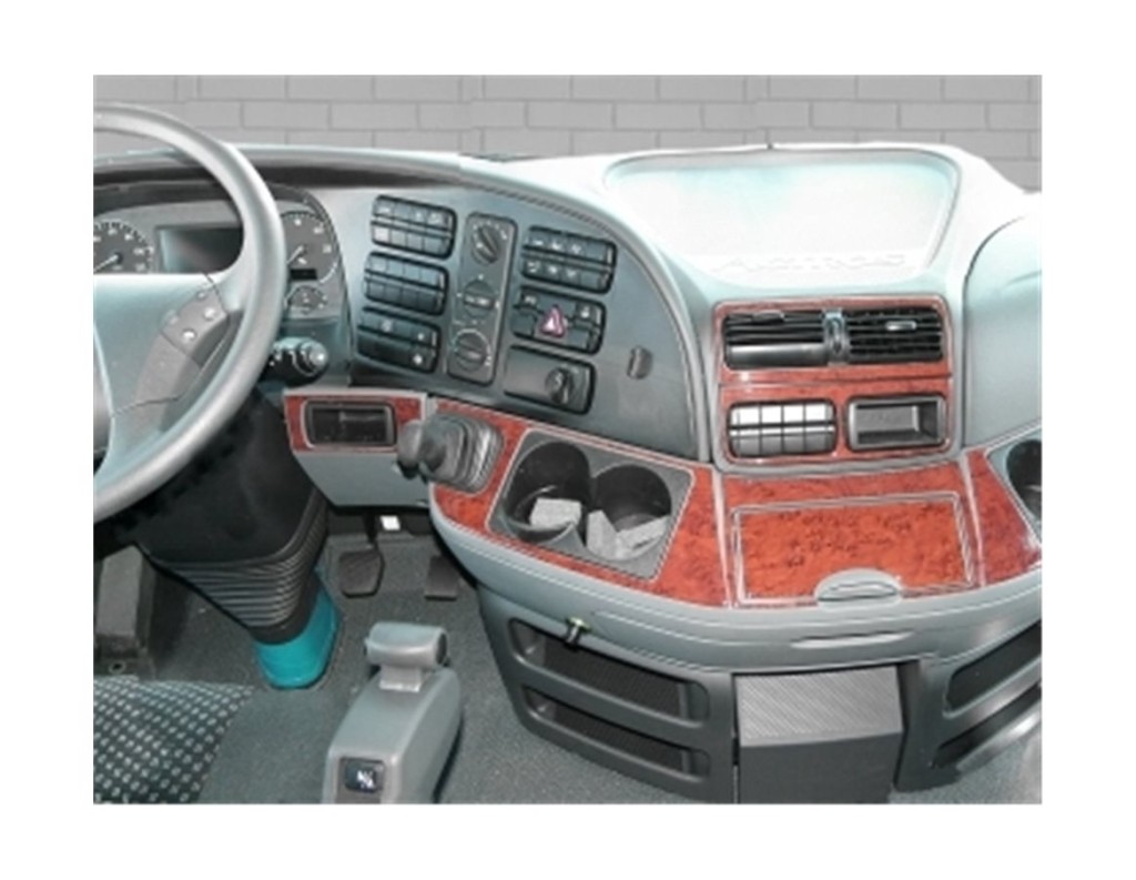 Mercedes Actros MP3 MP2 03-11 Mittelkonsole Armaturendekor Cockpit Dekor 11-Teilige - 1- Cockpit Innenraum Dekor 