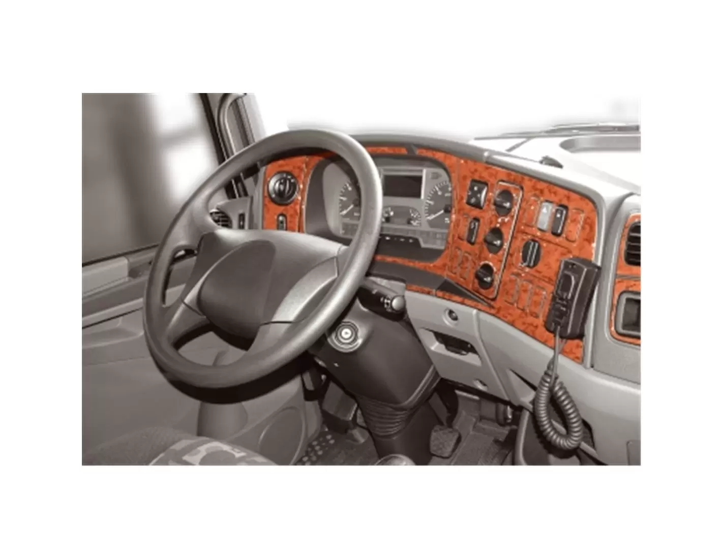 Mercedes Atego - Axor 11.2004 3D Inleg dashboard Interieurset aansluitend en pasgemaakt op he 30 -Teile