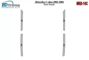 Mercedes Benz C Class 2001-2004 Door panels Interior BD Dash Trim Kit
