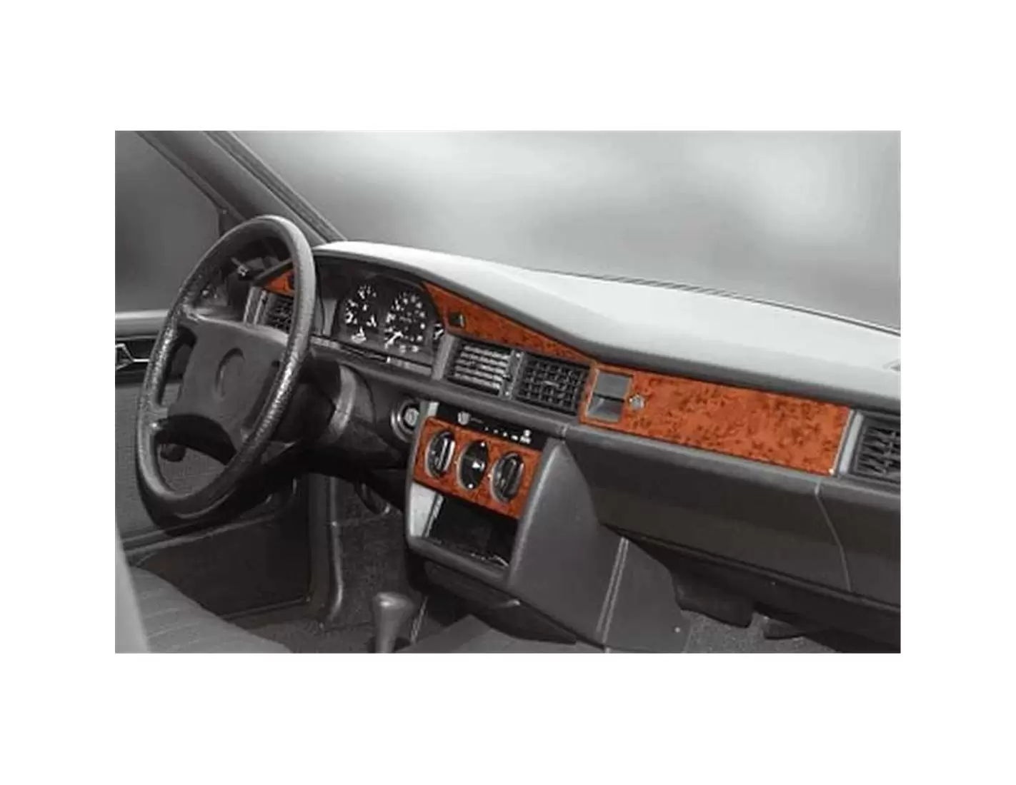 Mercedes C 190 W201 12.83-05.93 3M 3D Interior Dashboard Trim Kit Dash Trim Dekor 11-Parts