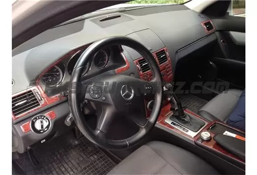 Mercedes C-Class W204 01.2006 Kit Rivestimento Cruscotto all'interno del veicolo Cruscotti personalizzati 17-Decori