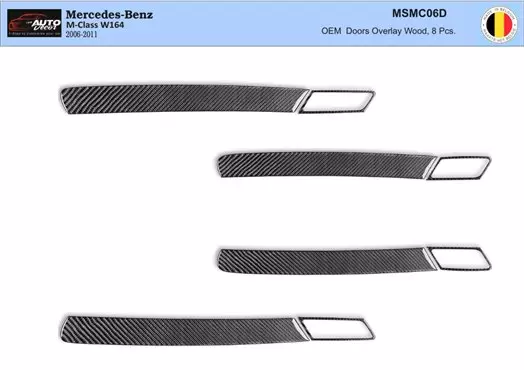 Mercedes ML-Class W164 2006-2011 Kit la décoration du tableau de bord 8-Pièce - 1 - habillage decor de tableau de bord