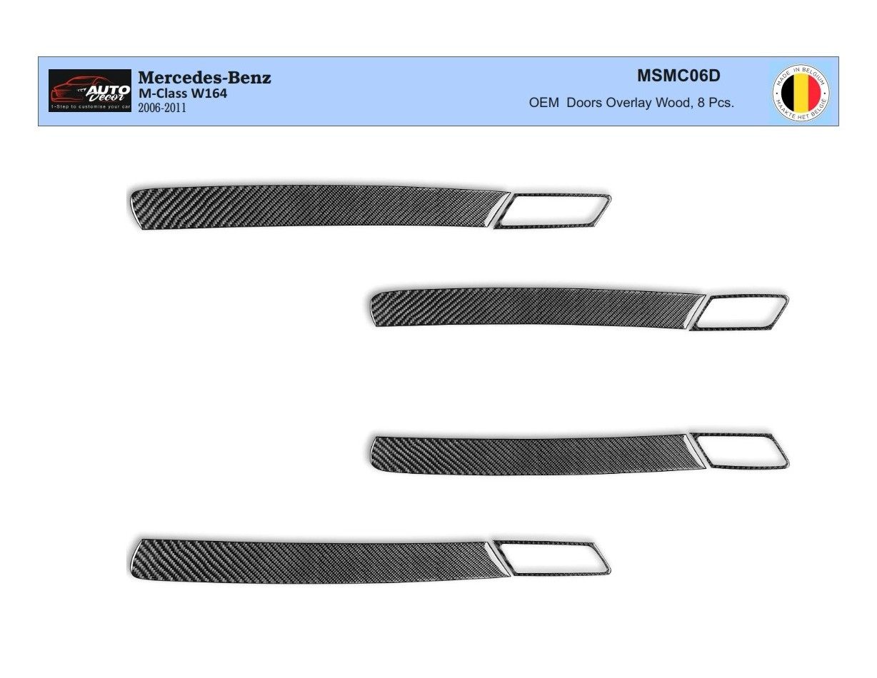 Mercedes ML-Class W164 2006-2011 Kit la décoration du tableau de bord 8-Pièce - 1 - habillage decor de tableau de bord