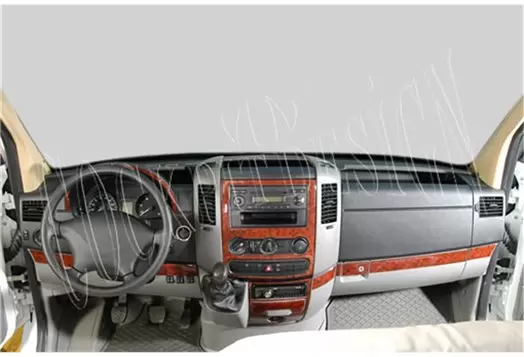 Mercedes Sprinter W906 04.2006 Kit Rivestimento Cruscotto all'interno del veicolo Cruscotti personalizzati 14-Decori