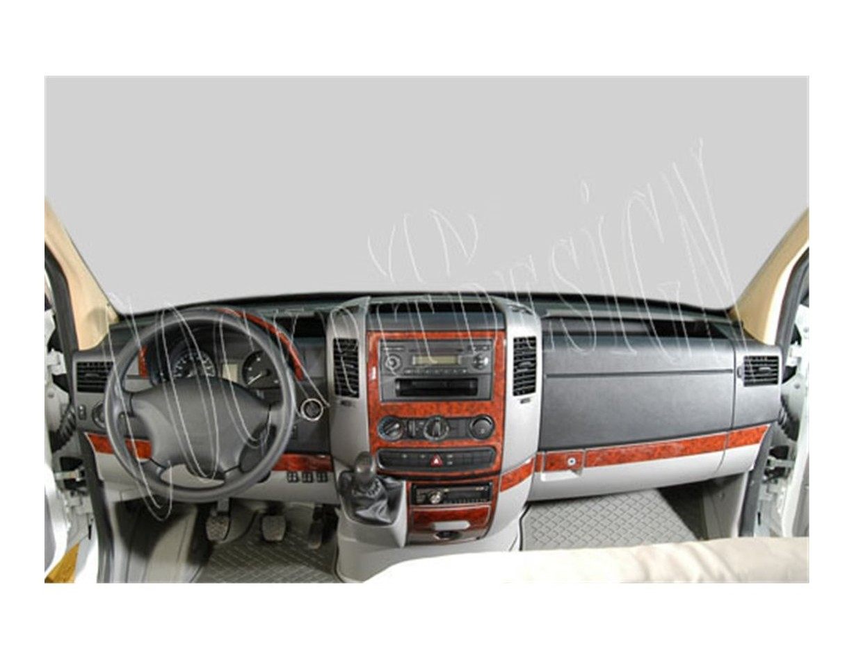 Mercedes Sprinter W906 04.2006 3M 3D Interior Dashboard Trim Kit Dash Trim Dekor 18-Parts