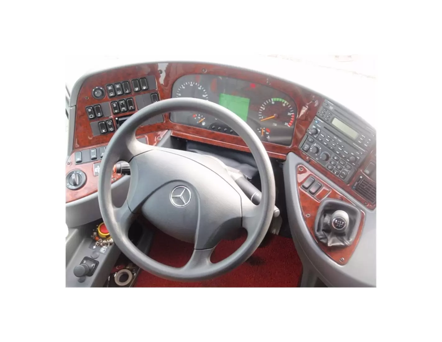 Mercedes Tourismo 04.07 - 12.10 Kit Rivestimento Cruscotto all'interno del veicolo Cruscotti personalizzati 19-Decori