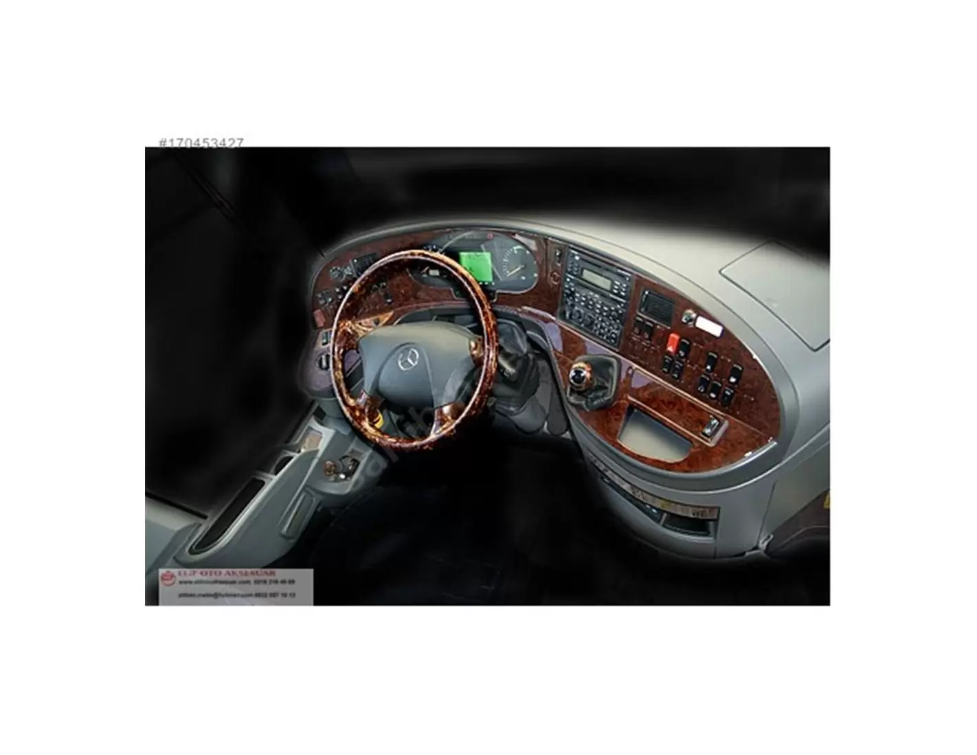 Mercedes Travego 02.05-12.10 3M 3D Interior Dashboard Trim Kit Dash Trim Dekor 44-Parts