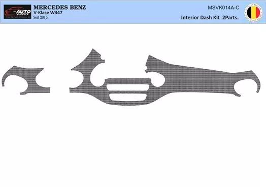 Mercedes V-Klasse W447 01.2015 Kit Rivestimento Cruscotto all'interno del veicolo Cruscotti personalizzati 2-Decori