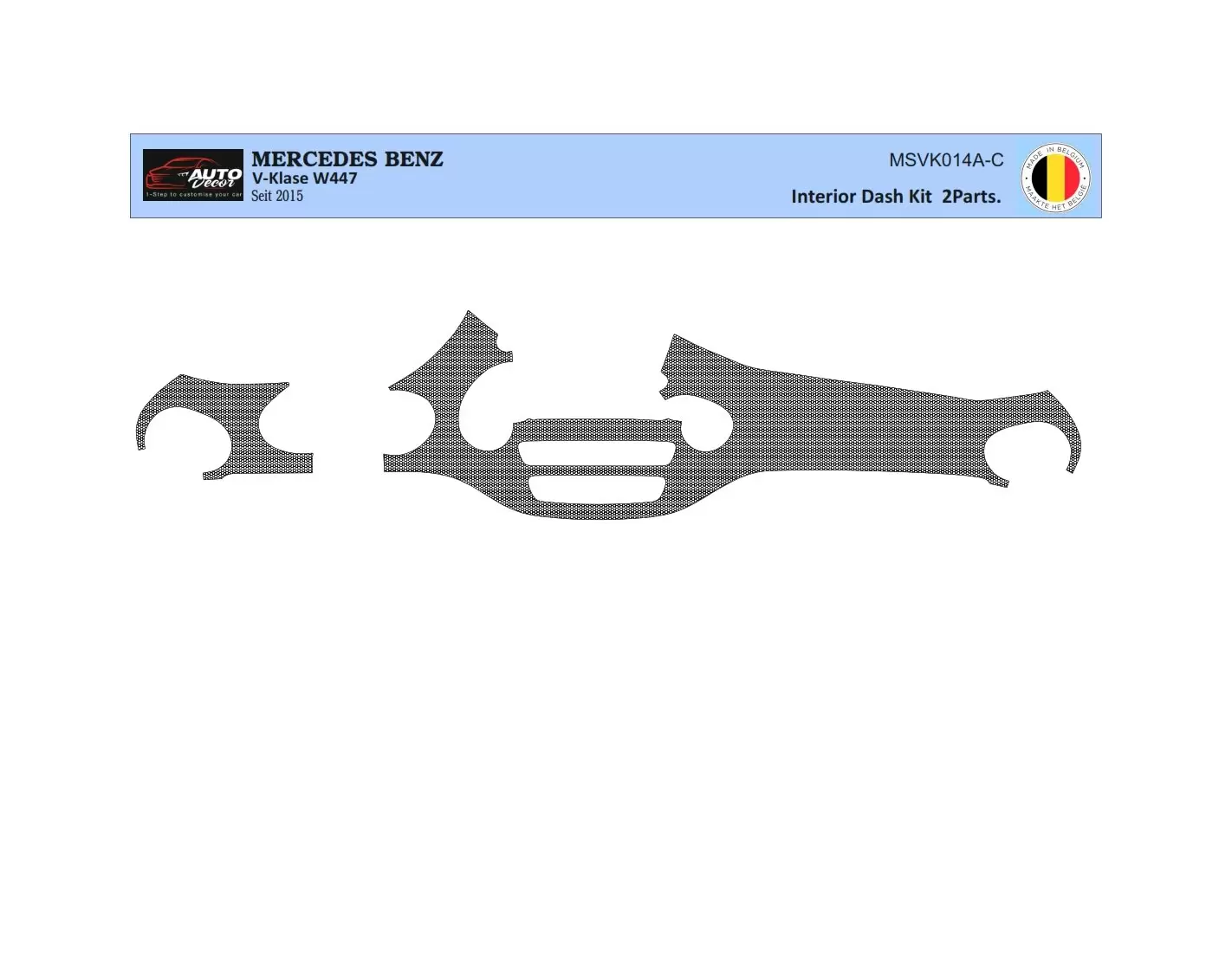 Mercedes V-Klasse W447 2015 Kit la décoration du tableau de bord 2-Pièce - 1 - habillage decor de tableau de bord