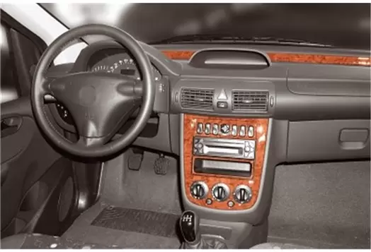 Mercedes Vaneo W414 10.01 - 09.06 Kit Rivestimento Cruscotto all'interno del veicolo Cruscotti personalizzati 3-Decori