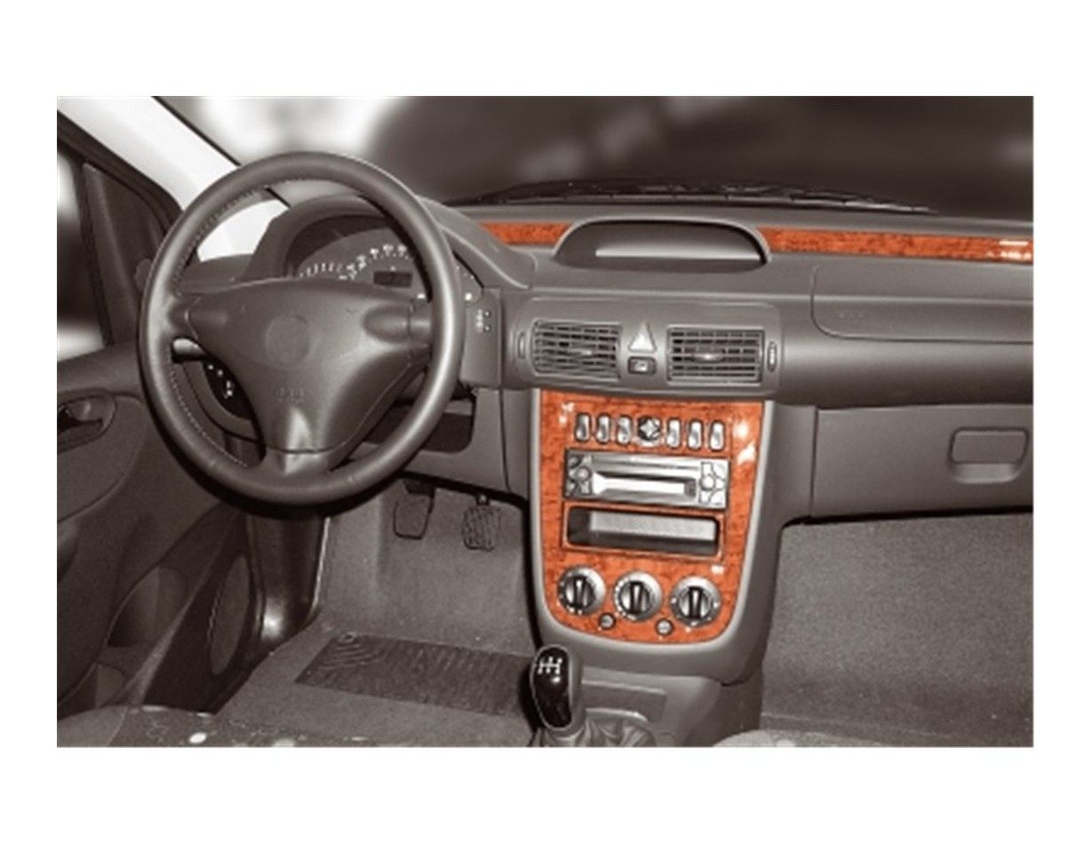 Mercedes Vaneo W414 10.01 - 09.06 3D Inleg dashboard Interieurset aansluitend en pasgemaakt op he 3 -Teile
