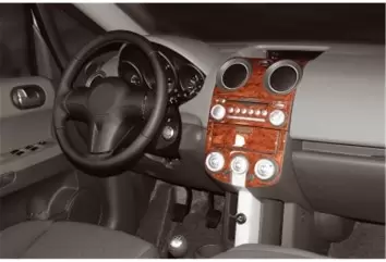 Mitsubishi Colt 05.04-12.07 3M 3D Interior Dashboard Trim Kit Dash Trim Dekor 4-Parts