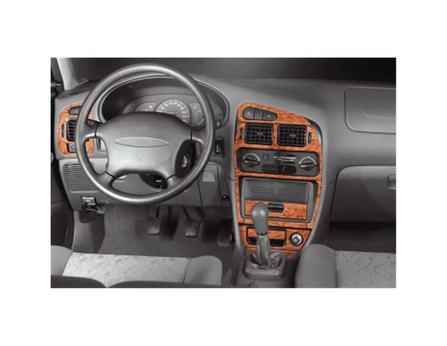 Mitsubishi Colt - Lancer IV 02.92 - 02.96 Kit Rivestimento Cruscotto all'interno del veicolo Cruscotti personalizzati 14-Decor