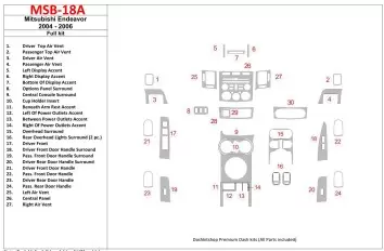 Mitsubishi Endeavor 2004-2006 Full Set Interior BD Dash Trim Kit