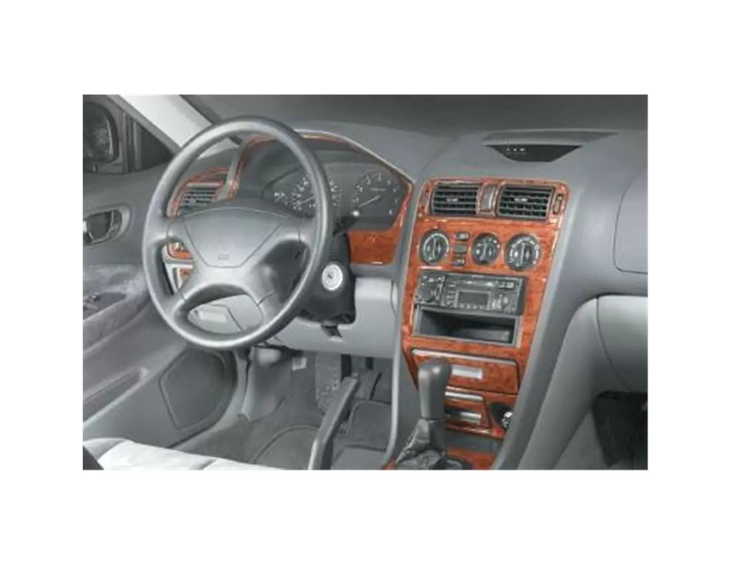 Mitsubishi Galant VIII 01.98 - 12.02 Kit Rivestimento Cruscotto all'interno del veicolo Cruscotti personalizzati 13-Decori