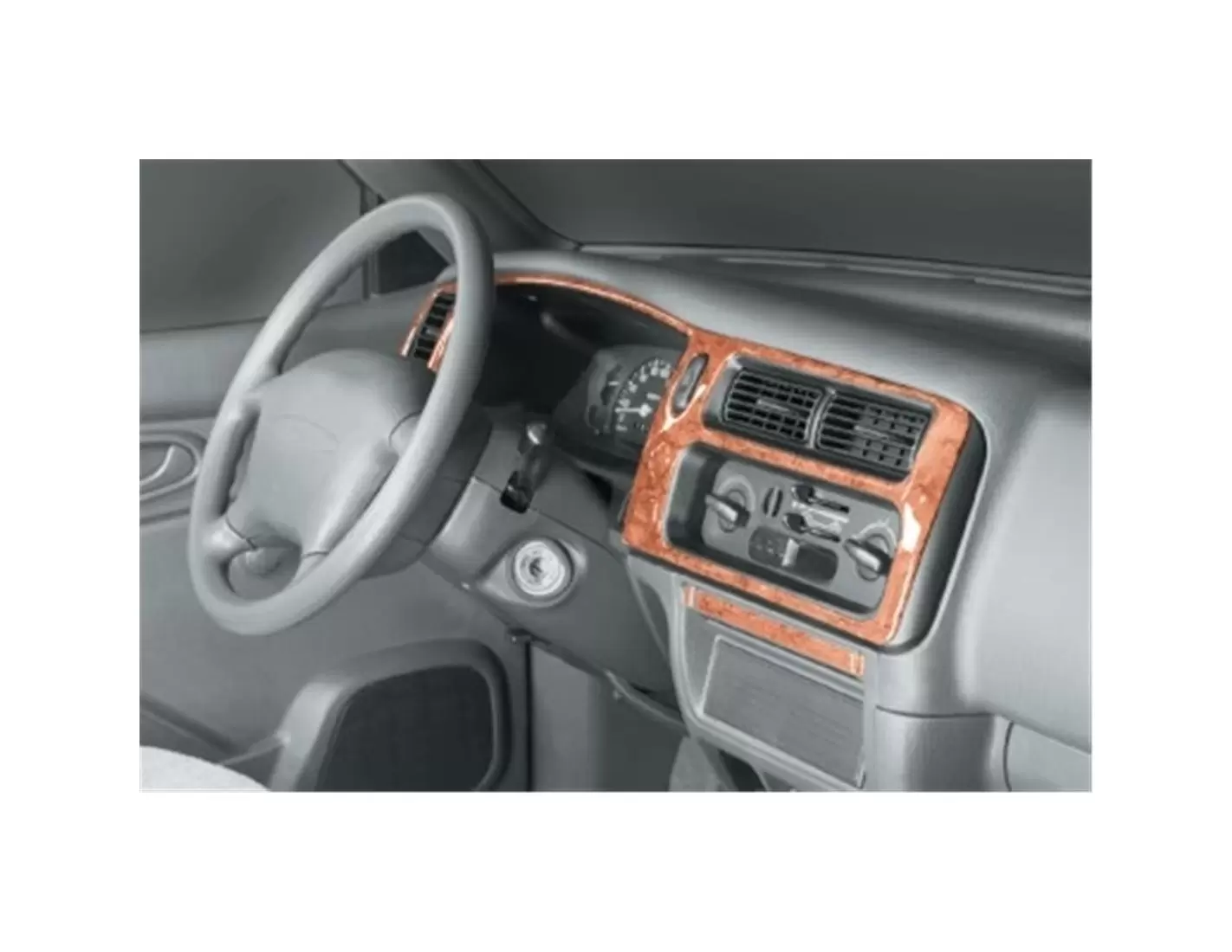 Mitsubishi L 200 09.96 - 07.07 Kit Rivestimento Cruscotto all'interno del veicolo Cruscotti personalizzati 16-Decori