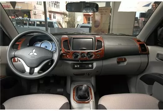 Mitsubishi L 200 4x2 2007 Mittelkonsole Armaturendekor Cockpit Dekor 13-Teilige - 1- Cockpit Dekor Innenraum