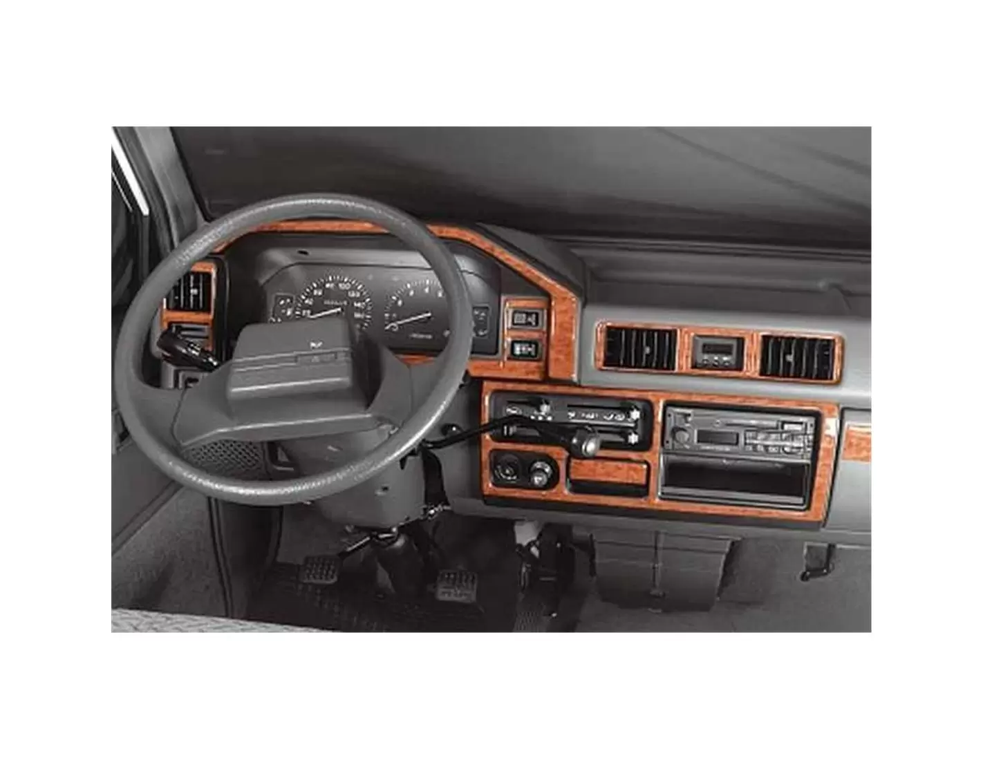 Mitsubishi L 300 08.1988 3M 3D Interior Dashboard Trim Kit Dash Trim Dekor 16-Parts
