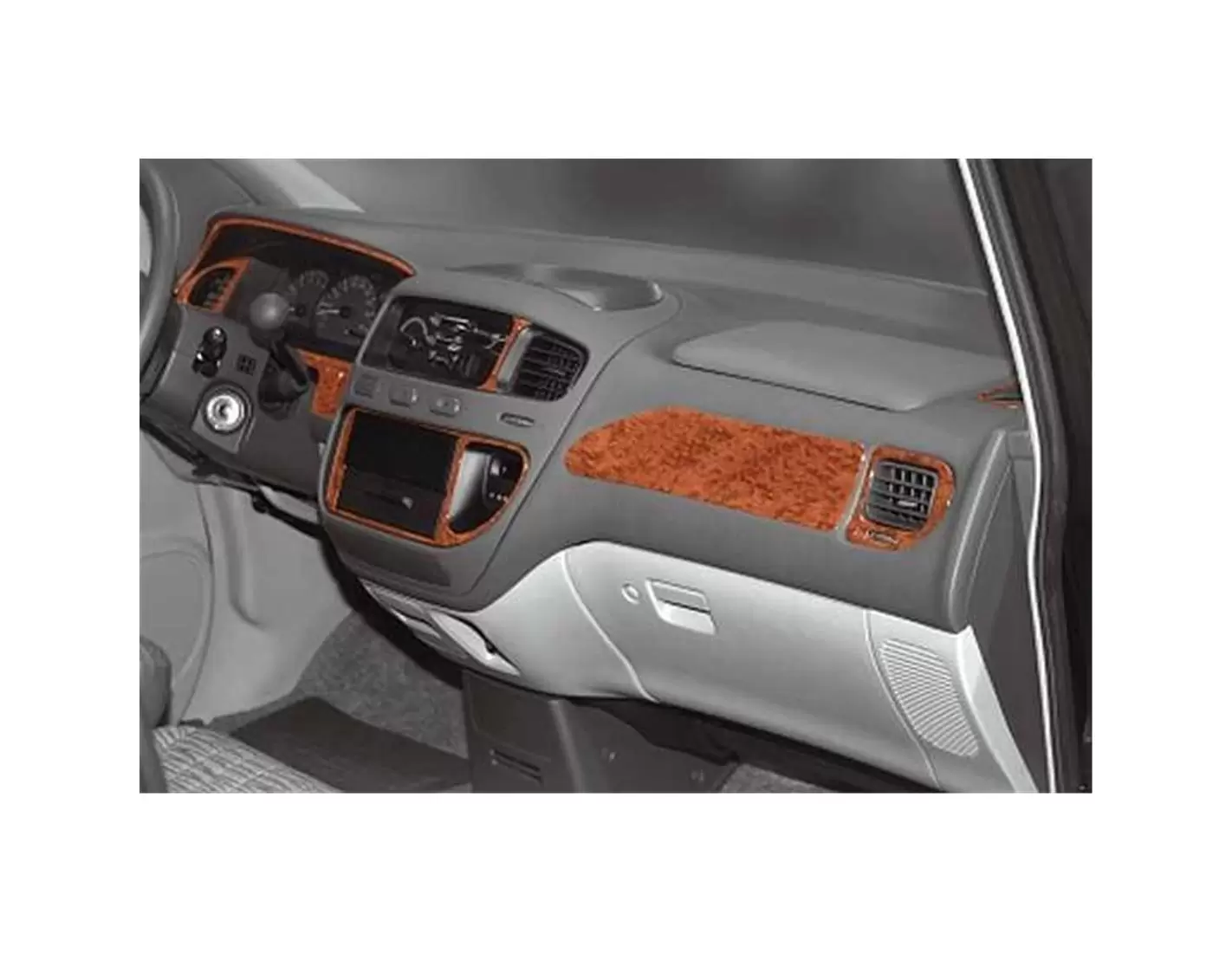 Mitsubishi L 400 05.98 12.06 3M 3D Interior Dashboard Trim Kit Dash Trim Dekor 13-Parts