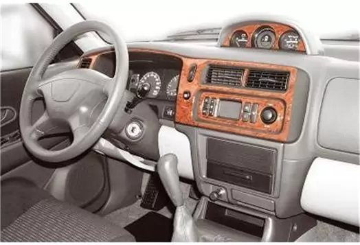 Mitsubishi Pajero Sport 05.2002 Kit Rivestimento Cruscotto all'interno del veicolo Cruscotti personalizzati 9-Decori