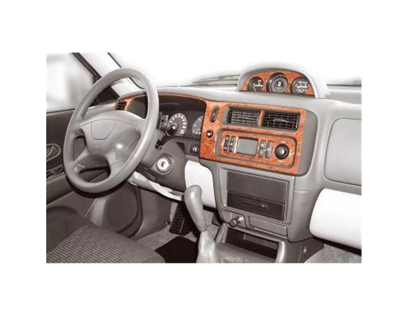 MitsubishiPajero Sport 05.2002 3D Inleg dashboard Interieurset aansluitend en pasgemaakt op he 9 -Teile