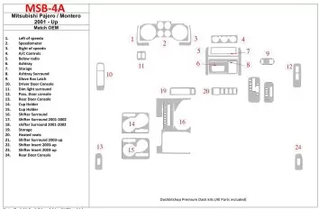 Mitsubishi Pajero/Montero 2000-2006 OEM Compliance Interior BD Dash Trim Kit