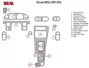 Nissan 240SX 1989-1994 Full Set BD Interieur Dashboard Bekleding Volhouder