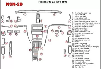 Nissan 300ZX 1990-1996 Full Set Interior BD Dash Trim Kit